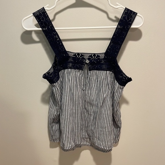 NWT Aerie Striped Babydoll Top XS Square Neck - Picture 3 of 4